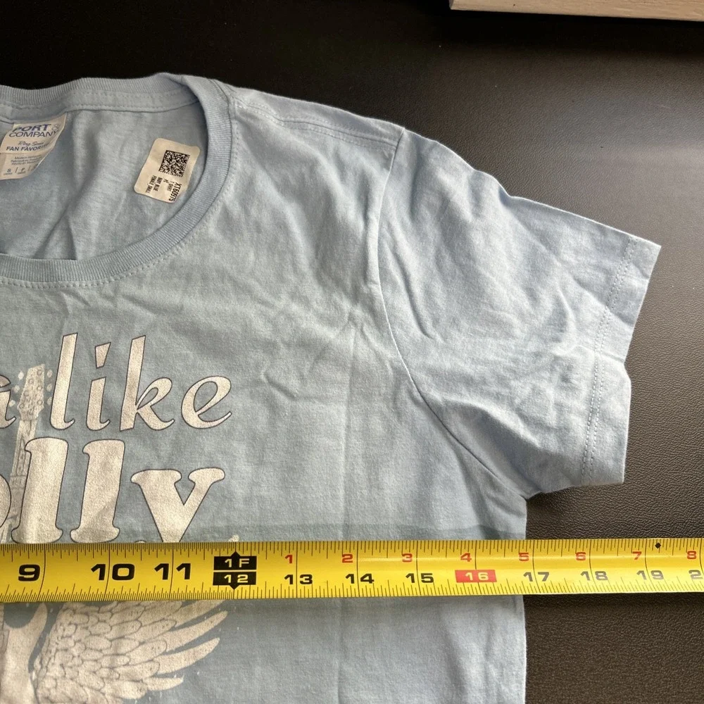 Diva‎ Like Dolly Rebel Like Reba Women's Small T Shirt Country Music Blue Guitar